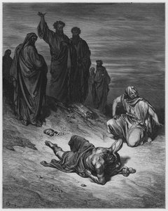 Death of Ananias by Gustave Dore